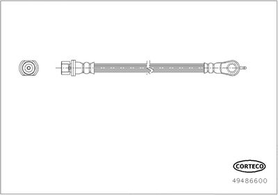 Тормозной шланг CORTECO 49486600 для LEXUS LX