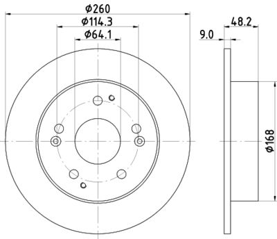 MINTEX MDC1864 Тормозные диски  для HONDA ACCORD (Хонда Аккорд)