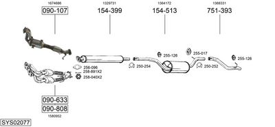 SISTEM DE ESAPAMENT BOSAL SYS02077