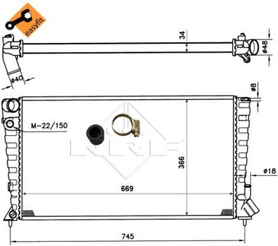 Radiator, engine cooling 509510