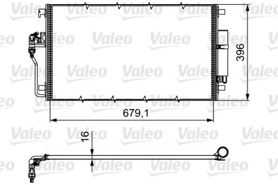 VALEO 814374 Радіатор кондиціонера для MERCEDES-BENZ (Мерседес)