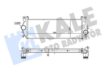 Интеркулер KALE OTO RADYATÖR 357350 для LAND ROVER DEFENDER