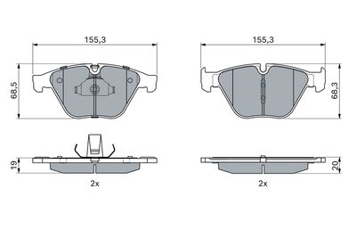 SET PLACUTE FRANA FRANA DISC BOSCH 0986494898 6