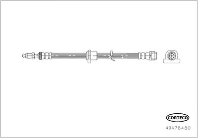 Тормозной шланг CORTECO 49478480 для BMW X2