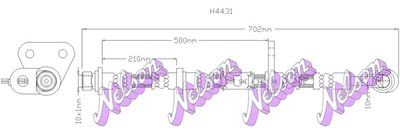 Тормозной шланг KAWE H4431 для HONDA PRELUDE