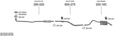 Изпускателна система BOSAL SYS31479