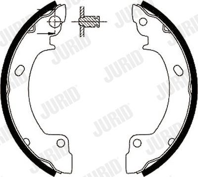 Комплект тормозных колодок JURID 362007J для HYUNDAI PONY