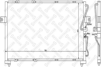 Конденсатор, кондиционер STELLOX 10-45112-SX для KIA CARNIVAL