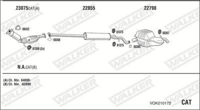 Изпускателна система WALKER VOK010172