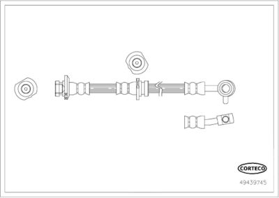 CORTECO 49439745 Тормозной шланг для NISSAN QASHQAI II SUV (J11, J11_) 1.6 dCi ALL MODE 4x4-i