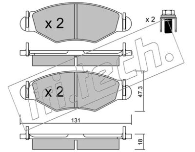 Sada brzdových destiček, kotoučová brzda fri.tech. 263.0