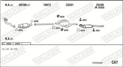 SISTEM DE ESAPAMENT WALKER VW25060