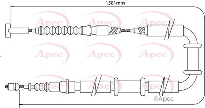 Cable Pull, parking brake APEC CAB1007