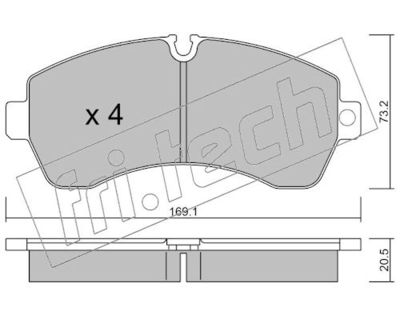 Jarrupala, levyjarru fri.tech. 689.0 – MERCEDES-BENZ, VW