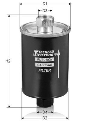 Топливный фильтр TECNECO FILTERS IN3727 для CHEVROLET BERETTA