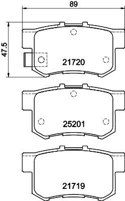Комплект тормозных колодок, дисковый тормоз 8DB 355 015-611
