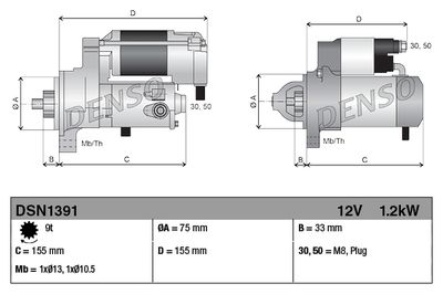 Startmotor DENSO DSN1391