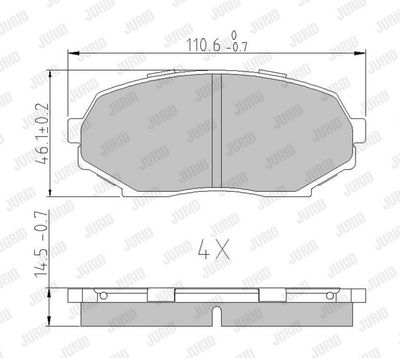 BREMSBELAGSATZ SCHEIBENBREMSE JURID 572223J 1