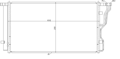 Конденсатор, кондиционер WILMINK GROUP WG2160742 для HYUNDAI i40