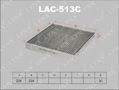 LYNXauto LAC-513C Фильтр салона  для ACURA  (Акура Тлx)
