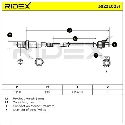 ламбда-сонда RIDEX 3922L0251