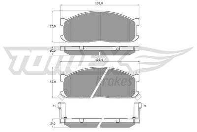 Комплект тормозных колодок, дисковый тормоз TOMEX Brakes TX 11-17 для FORD ECONOVAN