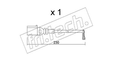 Styk ostrzegawczy, zużycie okładzin hamulcowych FRI.TECH. SU.364
