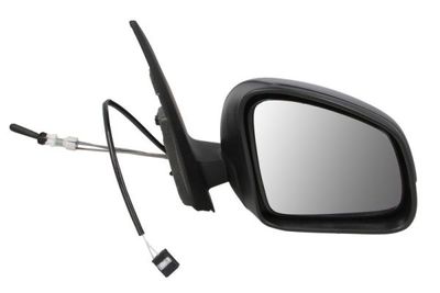 Zijspiegel Rechts (mechanisch, in reliëf, under-coated, met temperatuursensor) past: SMART FORTWO 453 07.14-