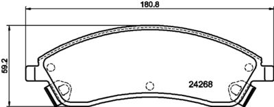 Комплект тормозных колодок, дисковый тормоз MINTEX MDB2377 для CADILLAC SRX