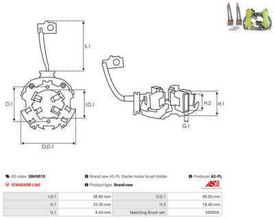 Vorschau Halter, Kohlebürsten Ansicht 2