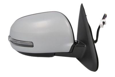Zijspiegel Rechts (elektrisch, in reliëf, met verwarming, assistent rijstrookverandering, under-coated, elektrisch opklapbaar, met indicator) past: MITSUBISHI OUTLANDER III 09.18-12.22