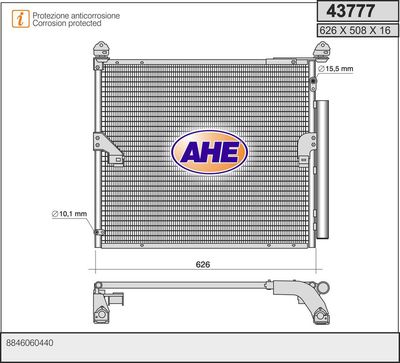 Конденсатор, кондиционер AHE 43777 для TOYOTA LAND CRUISER PRADO