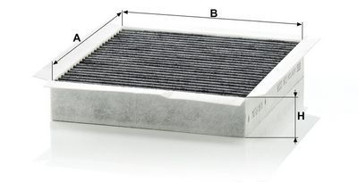 Cabinefilter met actieve kool past: MERCEDES M (W163) 2.3-5.4 02.98-06.05