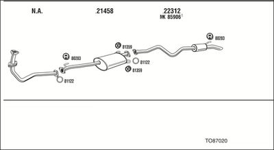 SISTEM DE ESAPAMENT WALKER TO87020