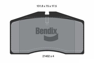 BENDIX Braking BPD1789 Тормозные колодки и сигнализаторы  для AUDI 80 B4 Avant (8C5) RS2 quattro
