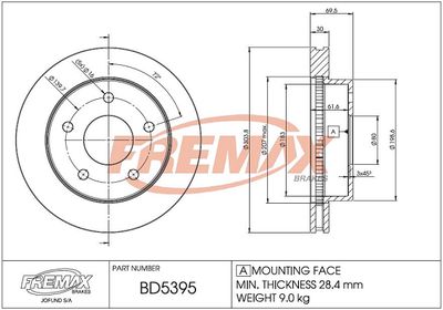 FREMAX BD-5395 Тормозные диски  для DODGE RAM 1500 Пикап (BE, BR) 5.2