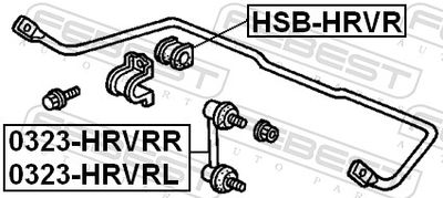 Link/Coupling Rod, stabiliser bar 0323-HRVRR