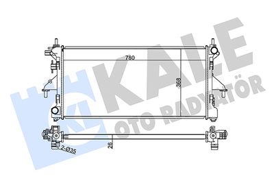Радиатор, охлаждение двигателя KALE OTO RADYATÖR 347470 для FIAT DUCATO