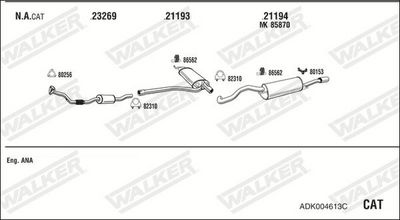 Изпускателна система WALKER ADK004613C