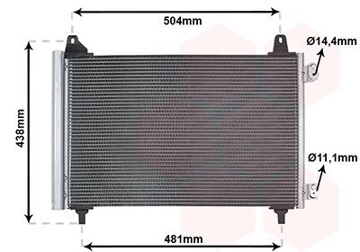 кондензатор, климатизация VAN WEZEL 40015703