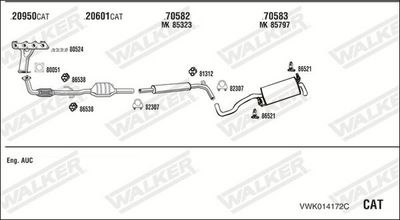 Изпускателна система WALKER VWK014172C
