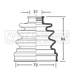 Bellow, drive shaft FIRST LINE FCB2760