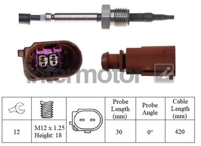 Sensor, exhaust gas temperature Intermotor 27438