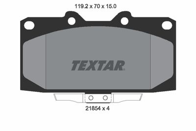 Комплект тормозных колодок, дисковый тормоз TEXTAR 2185401 для NISSAN SKYLINE