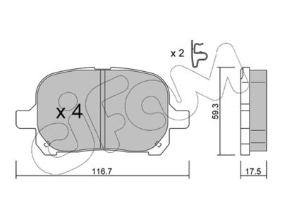CIFAM 822-429-0 Тормозные колодки и сигнализаторы  для LEXUS RX (MCU15) 300 (MCU10_)