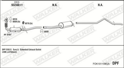 SISTEM DE ESAPAMENT WALKER FOK101108GA