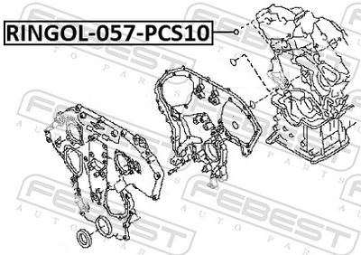 GARNITURA CAPAC DISTRIBUTIE FEBEST RINGOL057PCS10 1