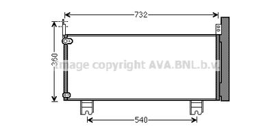 Конденсатор, кондиционер AVA QUALITY COOLING TO5660D для LEXUS RX