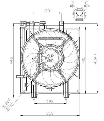 VENTILATOR RADIATOR NRF 47936 4