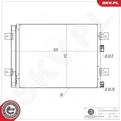 Kondenzátor, klimatizace ESEN SKV 86SKV097